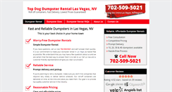 Desktop Screenshot of dumpsterrentallasvegasnv.net